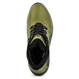 KOMODO Botas masculinas de couro de inverno 903K verdes 1