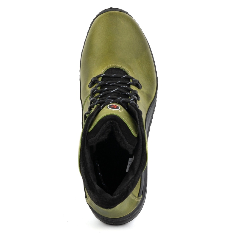 KOMODO Botas masculinas de couro de inverno 903K verdes 1