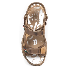 Mateos Sandálias de homem em pele para condutor 362MA castanho 3