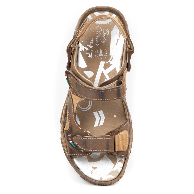 Mateos Sandálias de homem em pele para condutor 362MA castanho marrom 3