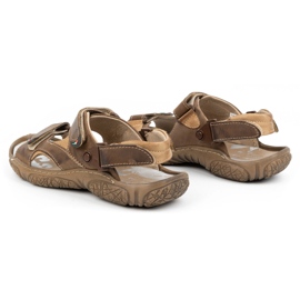 Mateos Sandálias de homem em pele para condutor 362MA castanho marrom 4