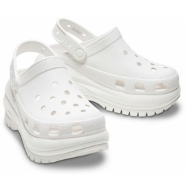 Chinelos Crocs Mega Crush Clog 207988-100 branco 1