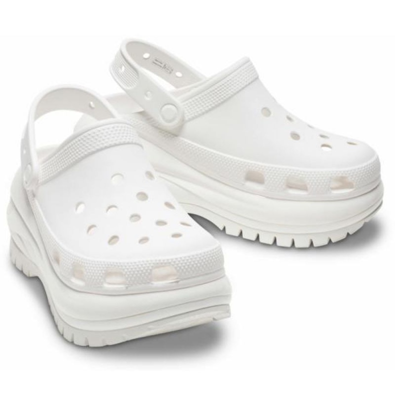 Chinelos Crocs Mega Crush Clog 207988-100 branco 1