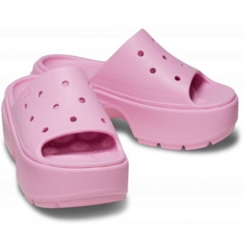 Chinelos Crocs Stomp Slide 209346-6WY rosa 1