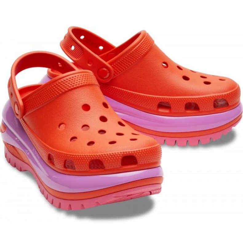 Chinelos Crocs Mega Crush Clog 207988-84J laranja 1 Chinelos Crocs Mega Crush Clog 207988-84J laranja 1