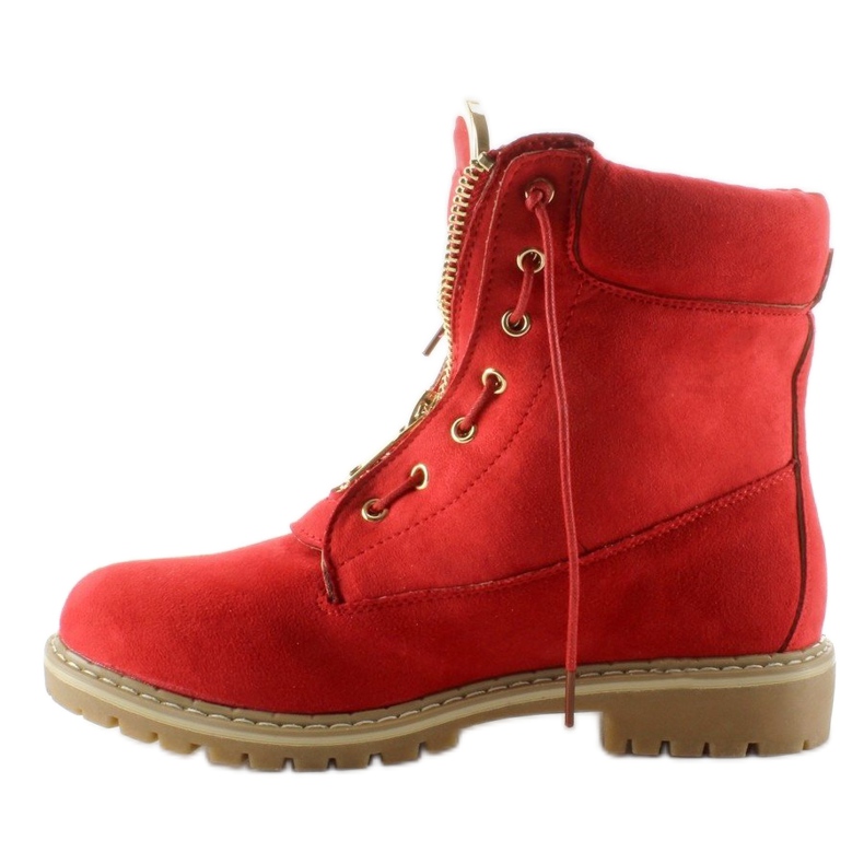 Sapatos balman de camurça vermelho liso NC50 Vermelho 1