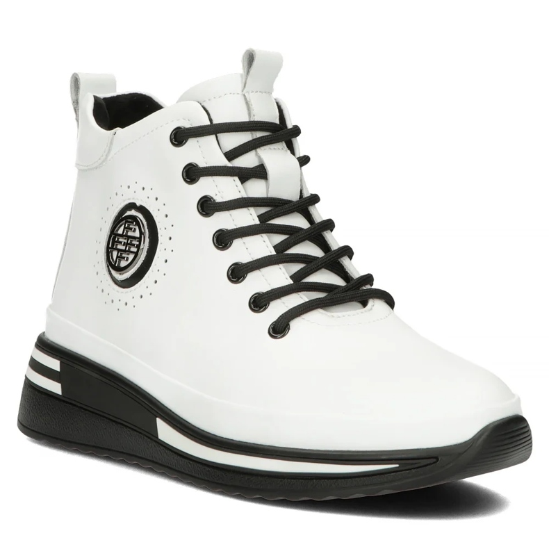 Filippo DBT4215/24 Wh botas plataforma de couro, branco 1