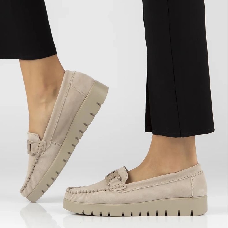 Filippo DP3334/24 Mocassins de couro bege 1