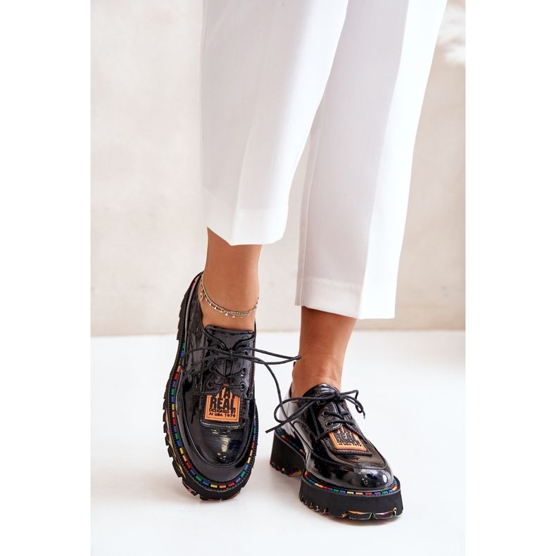 Sapatos femininos com atacadores Artiker 55C0499 Preto 2