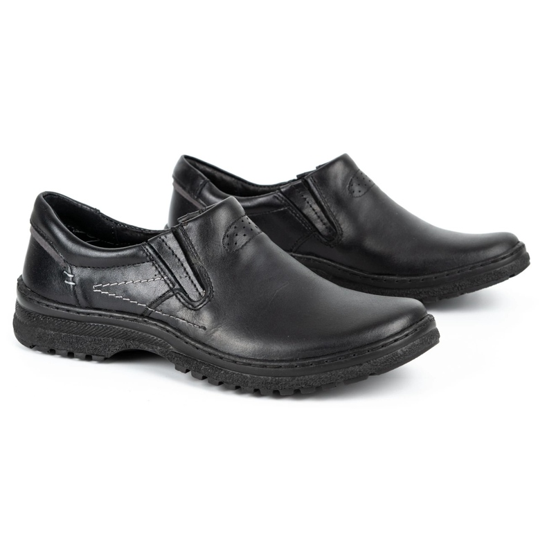 KOMODO Sapatos masculinos casuais pretos 869 2