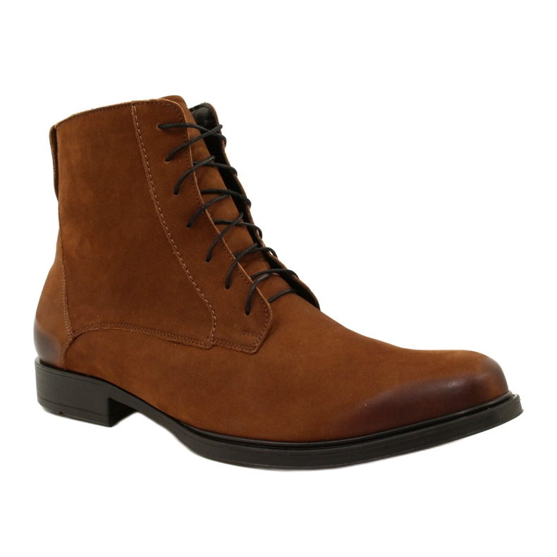 Olivier Botas de couro de inverno masculinas 7006 KB marrom 1