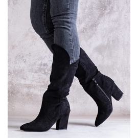 Botas Amare pretas de salto alto preto 1