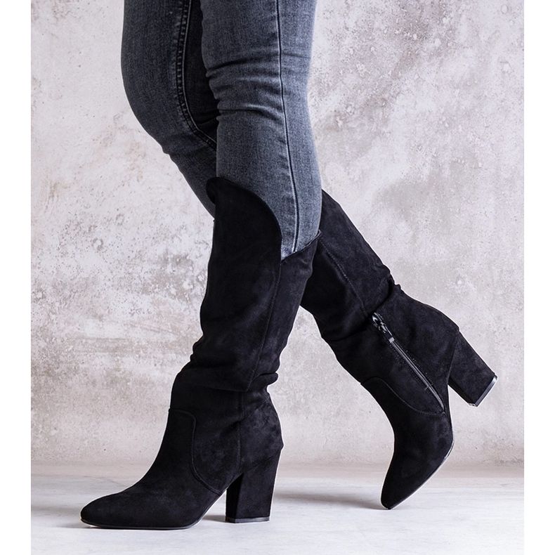 Botas Amare pretas de salto alto preto 1