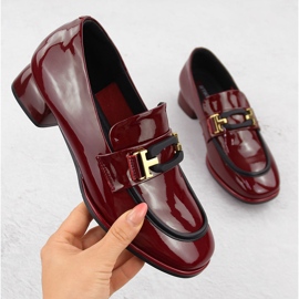 Sapatos femininos de couro Lords, Borgonha, Artiker 55C0103 vermelho 1