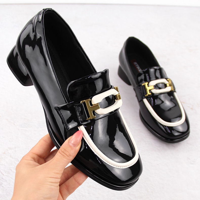 Sapatos femininos de couro Lords, pretos Artiker 55C0104 1