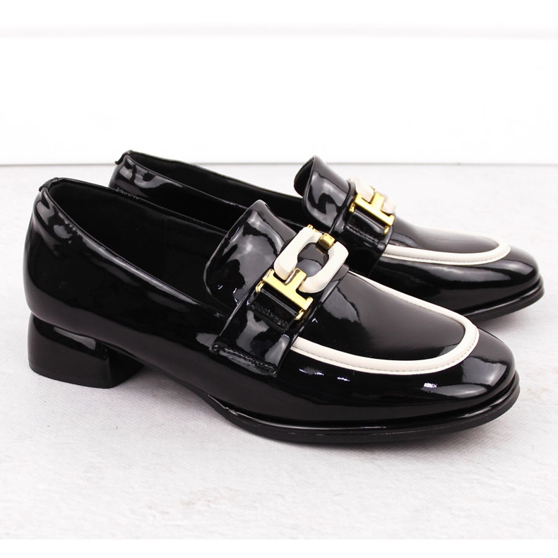 Sapatos femininos de couro Lords, pretos Artiker 55C0104 2