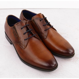 Sapatos formais masculinos de couro, marrom, Bugatti OO153267 2