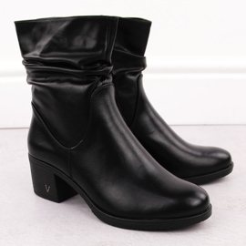 Botins femininos com isolamento, pretos, Vinceza 10547 2