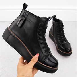 Botas femininas de couro pretas com isolamento T.Sokolski Z24-218 preto 1