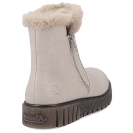 Botas femininas bege com pele Rieker Y3481-60 1