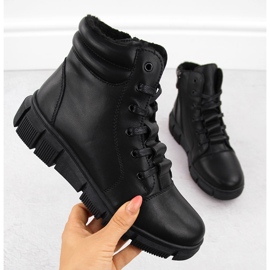 Botas femininas de couro na plataforma, pretas, T.Sokolski Z24-335 preto 1