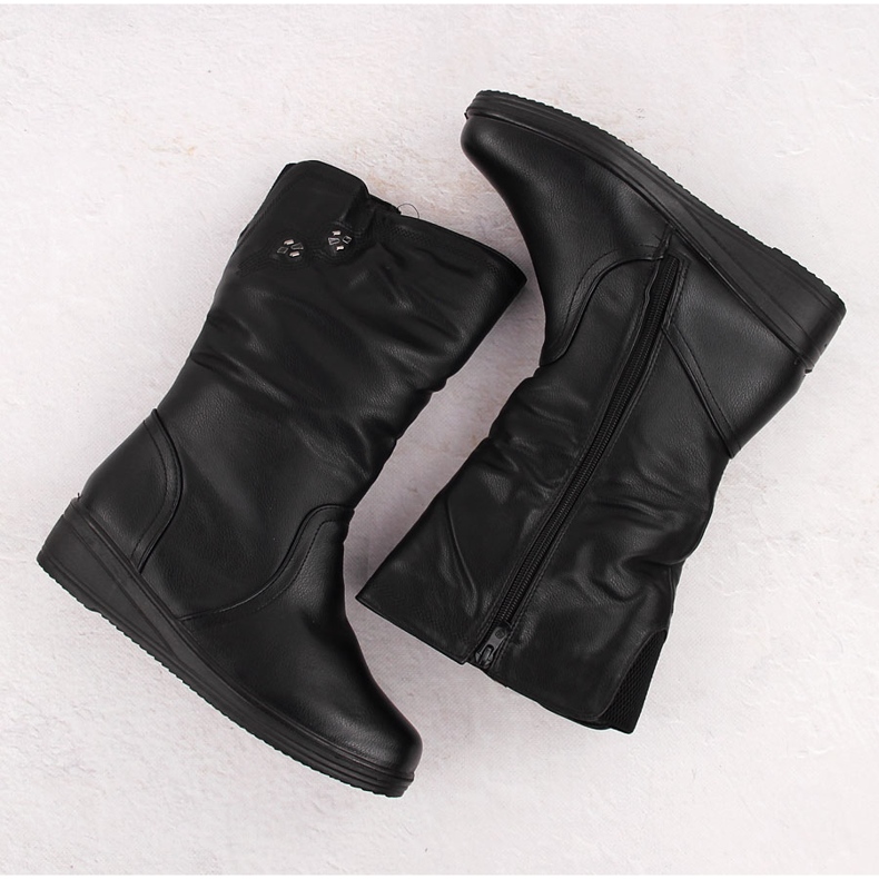 Botins femininos com isolamento, pretos, T.Sokolski SCA273 2