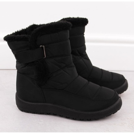 Botas de neve femininas Filo Donna Z24-50 pretas com pele preto 2