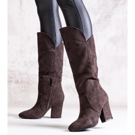 Botas Amare marrons de salto alto marrom 2