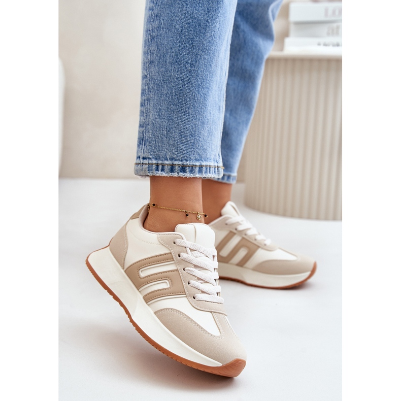 Tênis Feminino, Calçado Esportivo na Plataforma, Bege Thari 2