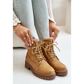 Botas isoladas femininas Big Star OO274A285 camelo marrom 2