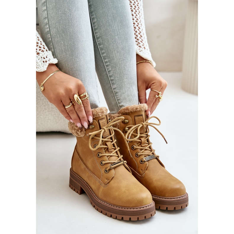Botas isoladas femininas Big Star OO274A285 camelo marrom 2
