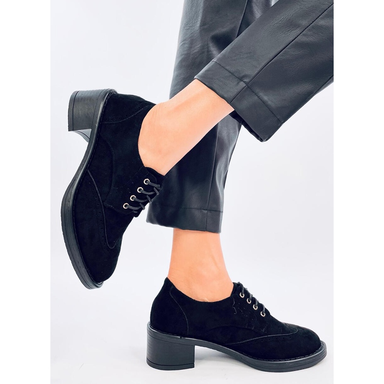 Mocassins pretos de salto alto Vedra preto 2