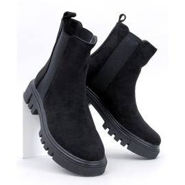 Swanson Botas Chelsea pretas de cano alto preto 1