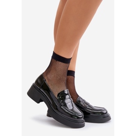 S.Barski Mocassins envernizados Mocassins femininos D&amp;A JC42-62 pretos 1