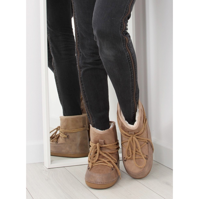 Botas de neve lua bege HW9500 bege 2