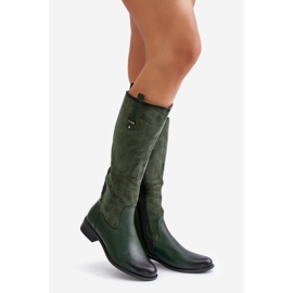 Jezzi Botas femininas isoladas acima do joelho com zíper, verde Ivasira 1 Jezzi Botas femininas isoladas acima do joelho com zíper, verde Ivasira 1