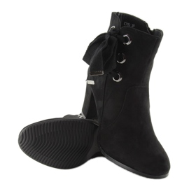 Botas pretas de salto alto C100 pretas preto 1