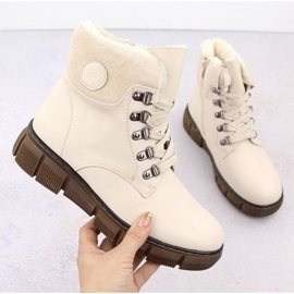 Botas femininas isoladas, bege, Evento 7973 1