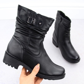 Botins femininos confortáveis ​​com isolamento Unisoft pretos 1