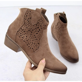 Botas de cowboy com isolamento feminino marrom Potocki SZ12189 castanho 1