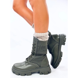 Trabalhadores com cabedal flexível Calling Green verde 2