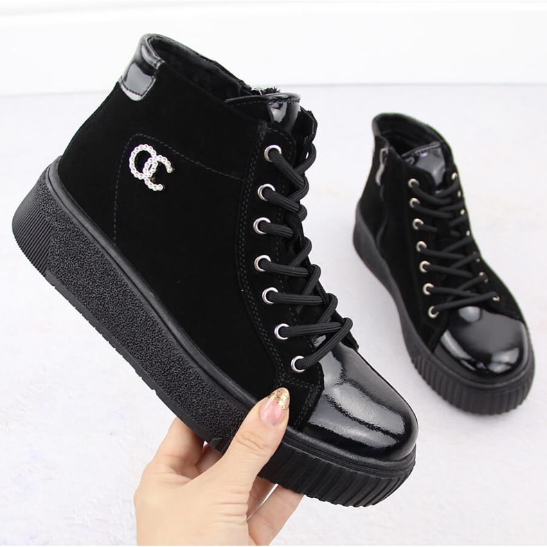 Filippo DBT6483 tênis feminino de couro preto 1