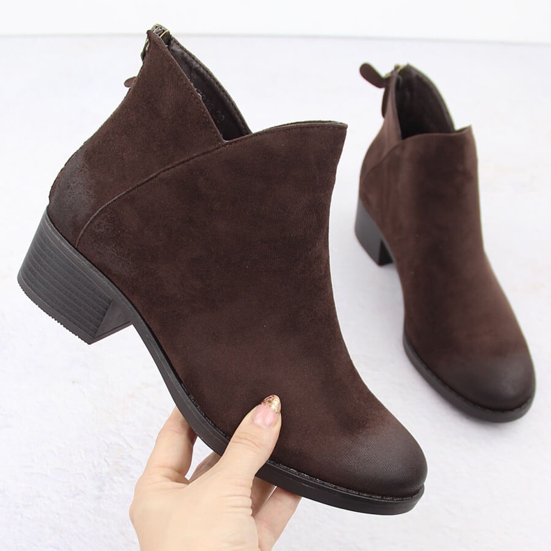 Botins femininos com isolamento marrom Potocki 12472 castanho 1 Botins femininos com isolamento marrom Potocki 12472 castanho 1