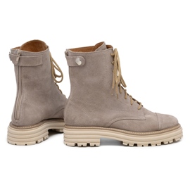 Bolsa feminina de camurça bege Butdam WOR1 1