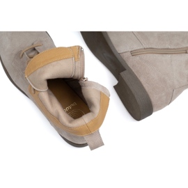 BUTDAM Botas femininas de couro com cordões Trw, bege 1