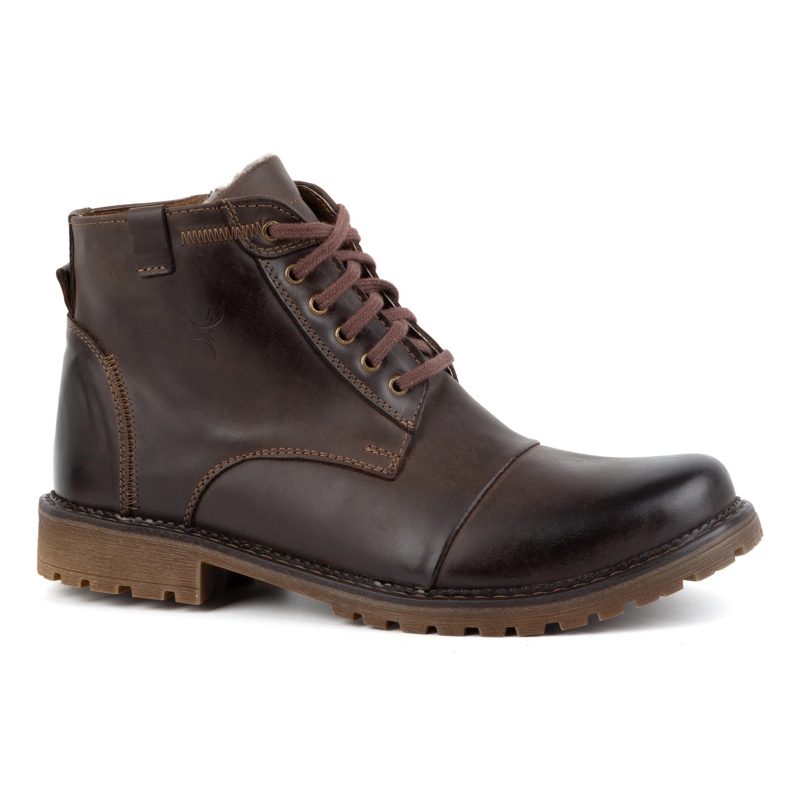 Olivier Botas Masculinas de Couro de Inverno 137 Marrom – Calçado Confortável com Zíper, Perfeito para Dias Mais Frios 1
