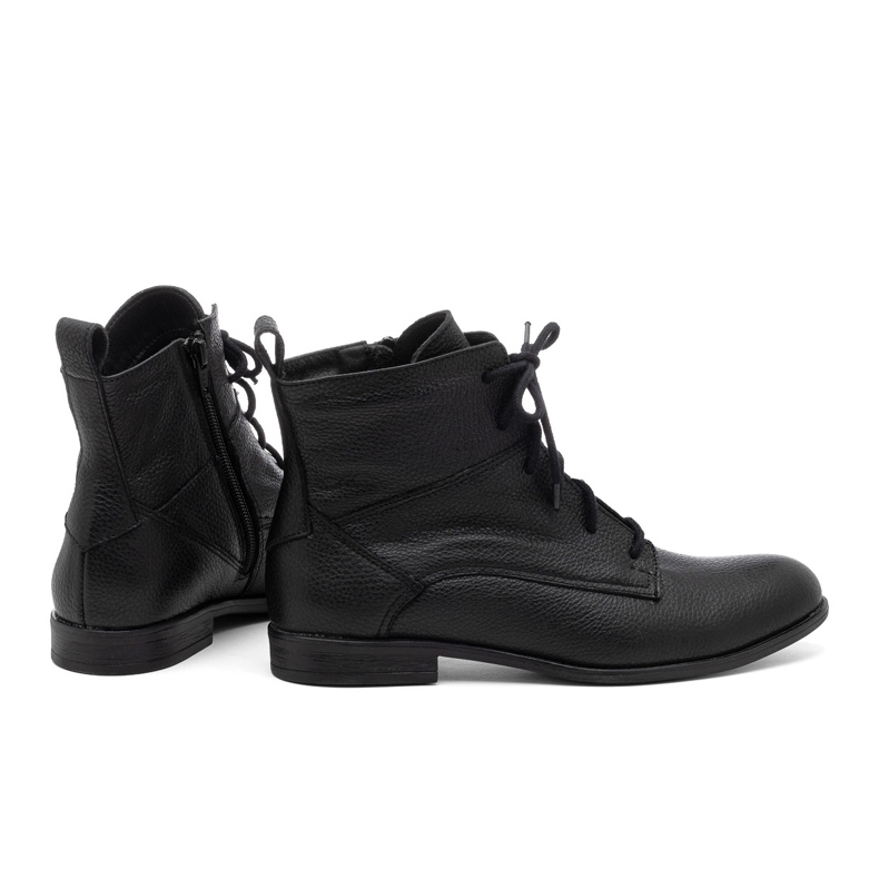 Botas femininas de couro preto com atacadores BUTDAM Trw 1 Botas femininas de couro preto com atacadores BUTDAM Trw 1