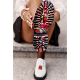 Sapatos femininos de couro com cadarço Artiker 55C0500 branco 2