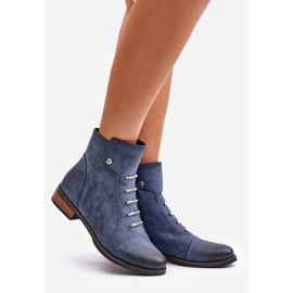 Jezzi Botas baixas femininas com isolamento Blue Labise azul 1 Jezzi Botas baixas femininas com isolamento Blue Labise azul 1