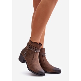 Jezzi Botas femininas de salto alto marrom quente Lobina castanho 1